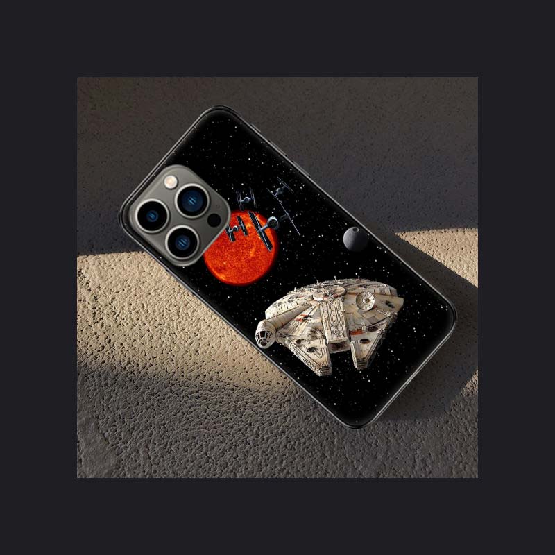 Millennium Falke im Weltraum Handyhülle Für Apple Iphone 16 15 Plus 13 12 Mini 16E 11 14 Pro Max X XS XR 8 7 SE 2020 Hülle Schale C