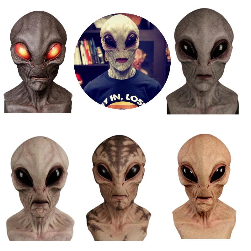 Einzigartiges Design Alien-Maske für Halloween Vollkopf-Alien-Maske mit furchteinflößenden Merkmalen