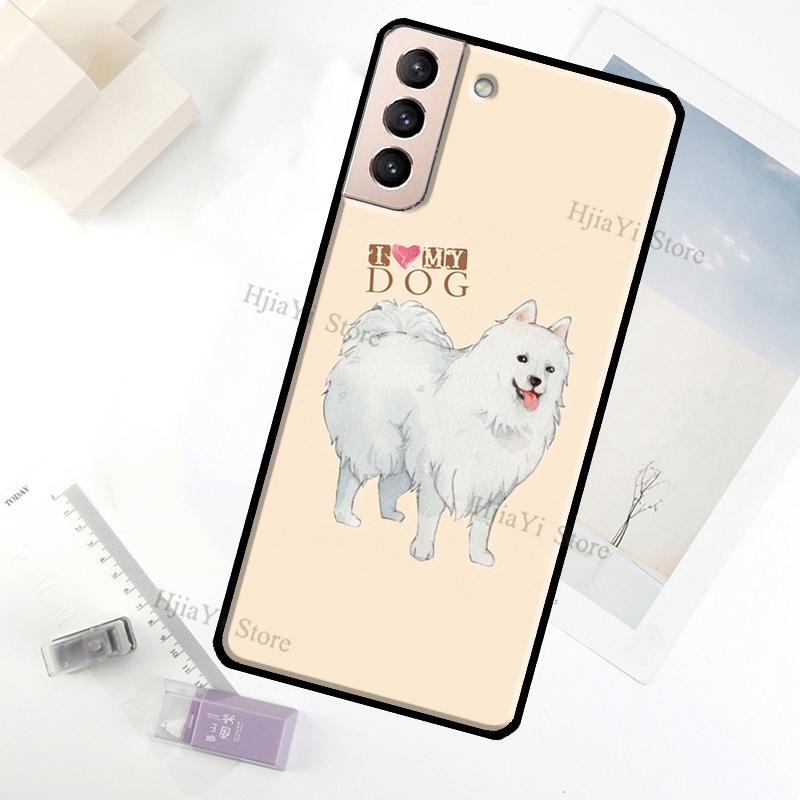 Japanese Spitz Dog Case For Samsung Galaxy S23 Ultra Note 20 10 S9 S10 Plus S20 S21 FE S22 Ultra Phone Cover