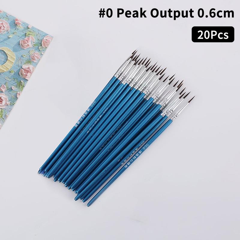 Artist Multifunction Brushes Set 20pcs Hook Line Pen Fine Detail for Watercolor Acrylic Oil Canvas Painting