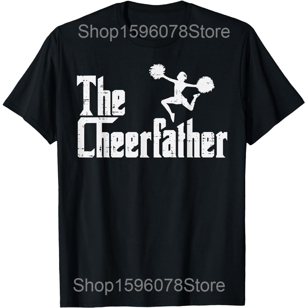 Cheer Dad Cheerleading Dad Of A Cheerleader Father T Shirts Men Humor Streetwear Tee Short Sleeve Unisex Loose Clothing