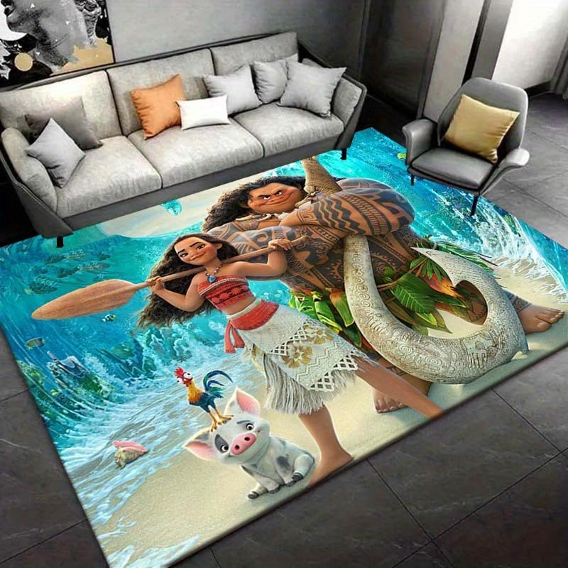 1pc Moana Pattern Area Rug Soft Flannel Floor Mat for Living Room, Bedroom, Sofa Coffee Table Floor Mat