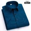New Summer Men's Printed Plaid Short-Sleeved Shirt for Middle-Aged and Elderly.