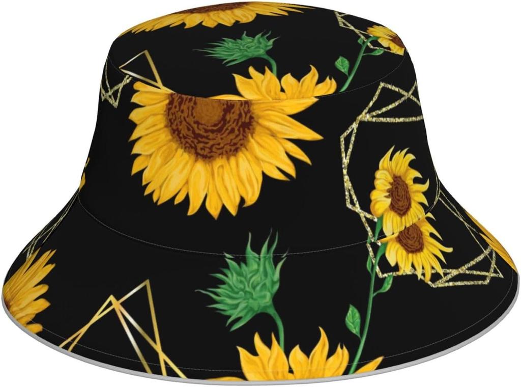 Rainbow Mandala Print Bucket Hat Psychedelic Bohemian Pattern Sun Hat For Men Women Summer Beach Festival Outdoor UPF