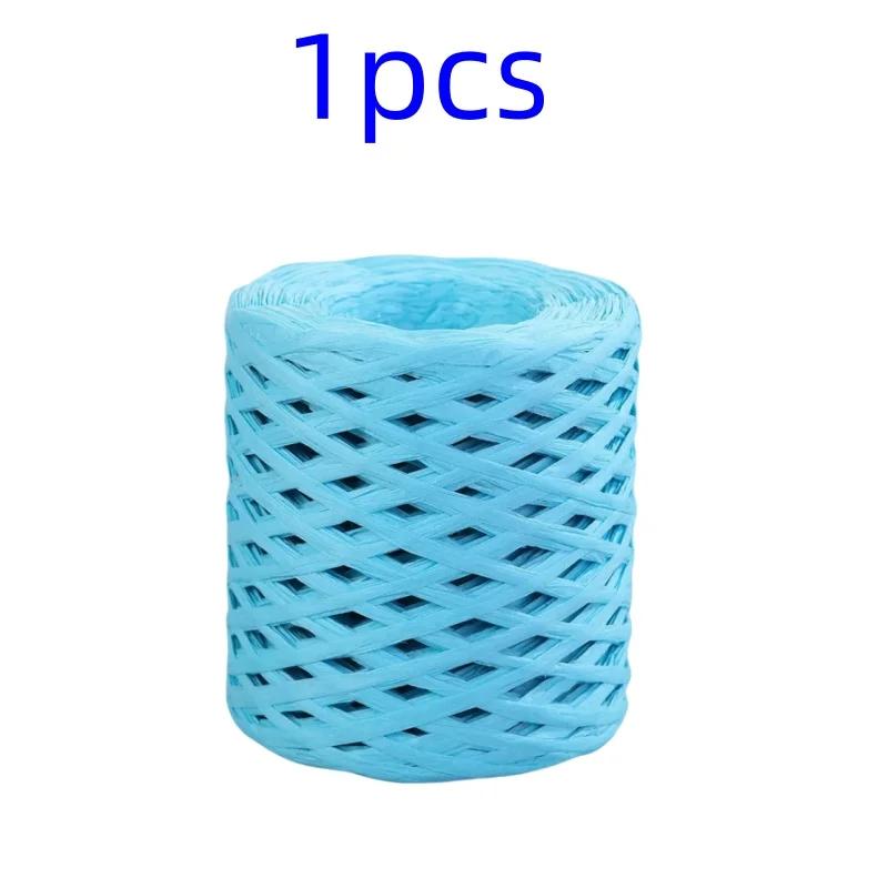 2025 200M Natural Raffia Straw Yarn For Knitting Crocheting Paper Threads DIY Handmade Summer Sunhat Beach Bag Freeshipping
