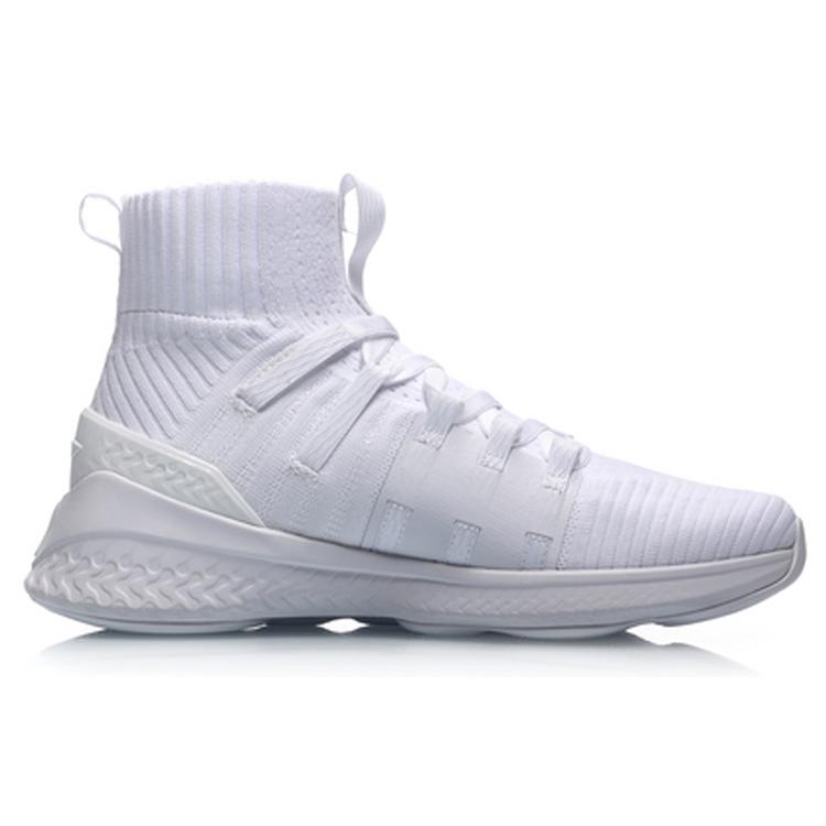 New LiNing Wujie Anti Slip Wear Resistant High Top Sports Casual Shoes Women's White AFPP018-1