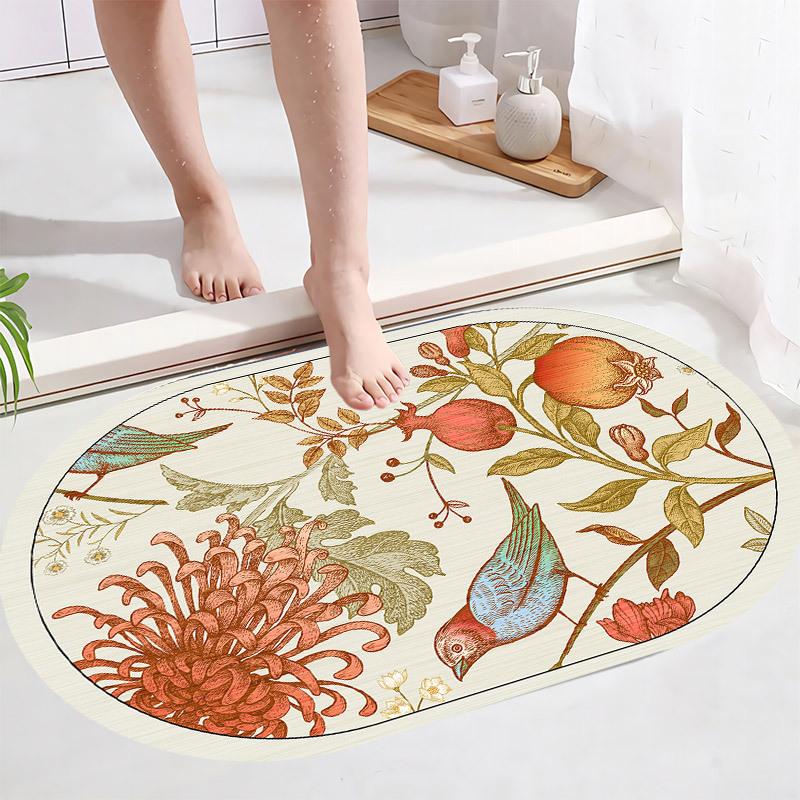 Toilet Absorbent Floor Mat Bathroom Door Absorbent Anti Slip Foot Mat Toilet Carpet