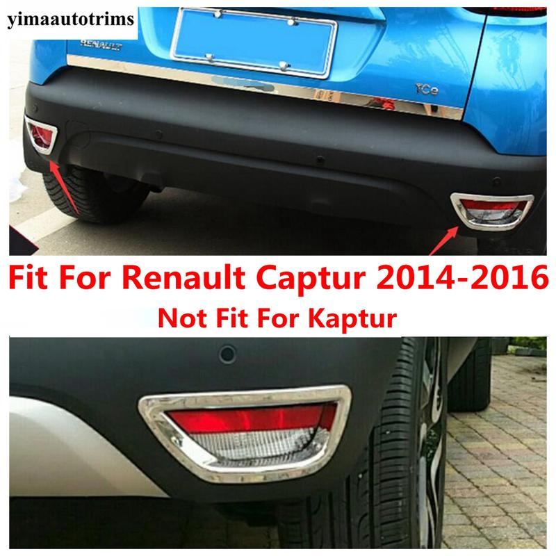 2 Stück Nebelschlussleuchte Licht Nebelscheinwerfer Dekoration Rahmen Abdeckung Zierleiste Für Renault Captur 2014 2015 2016 ABS Chrom Zubehör Exterieur