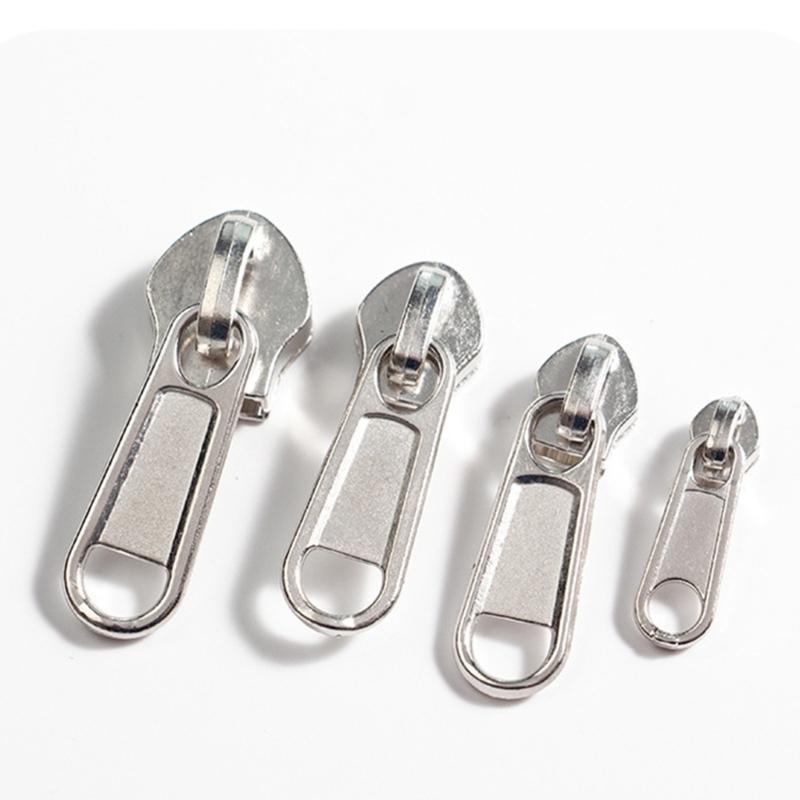 100Pcs Zippers Repair Set Alloy Zippers Slider Replacement Easy Installation Zippers Pull For Garments Bedding Suitcases