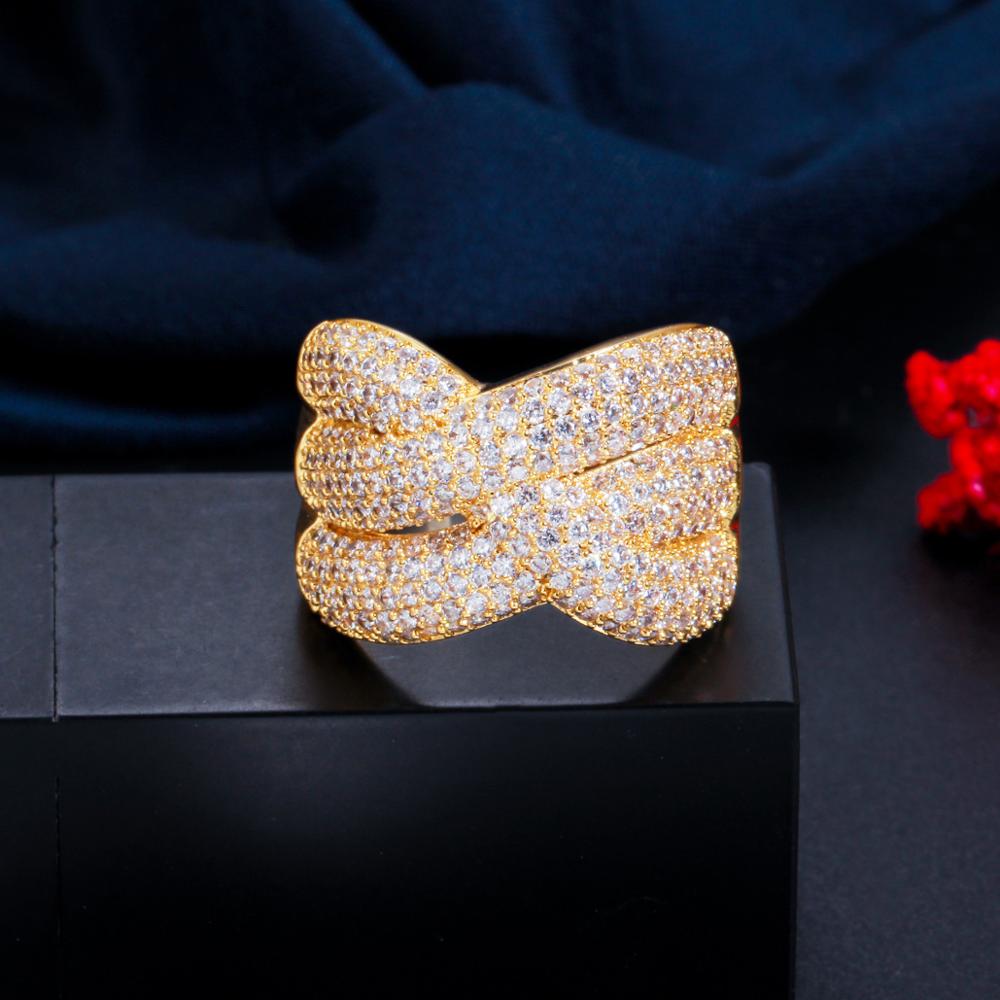 

Цирконы Регулируемое Роскошное Геометрическое Яркое Заявление Кольцо-Твист с Кубическим Цирконием для Женщин Свадебные Помолвочные Украшения J0146 resizable белый