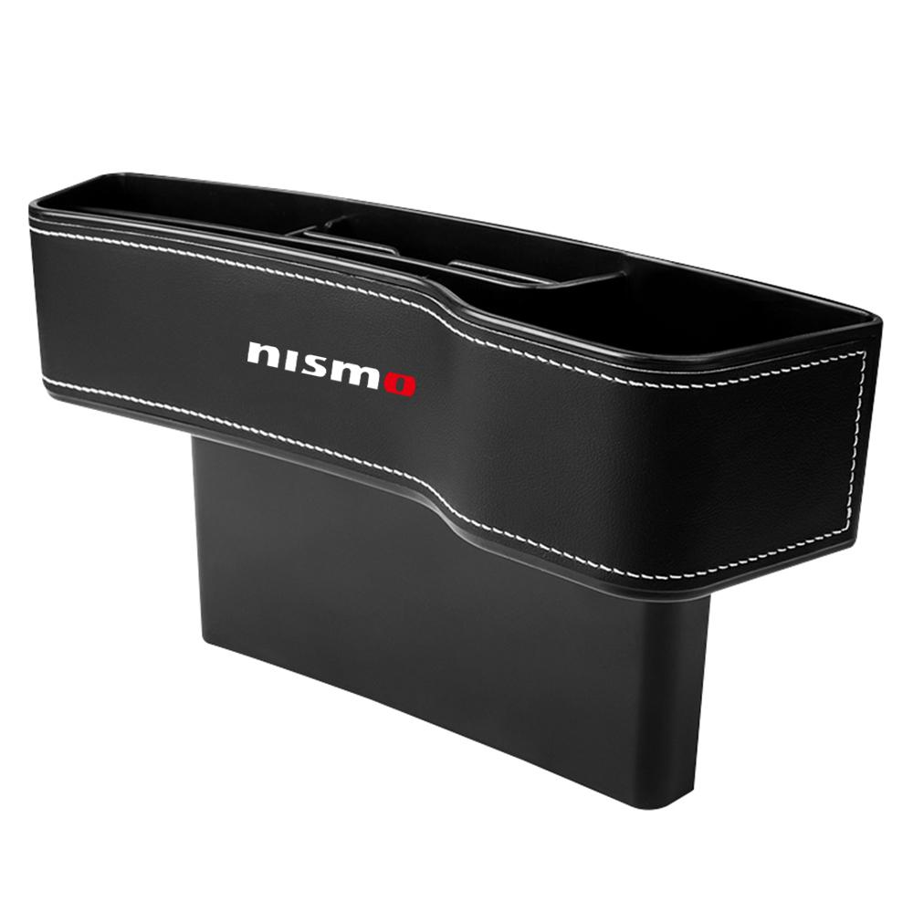 Organizador de Asiento de Coche Relleno para Huecos Portavasos Caja de Almacenamiento para Ranuras del Asiento Accesorios Para Nissan Nismo X-trail Qashqai Leaf Tiida GTR