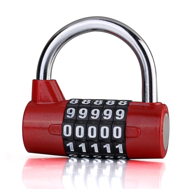 Large 5-Digit Horizontal Character Gym Locker Combination Padlock