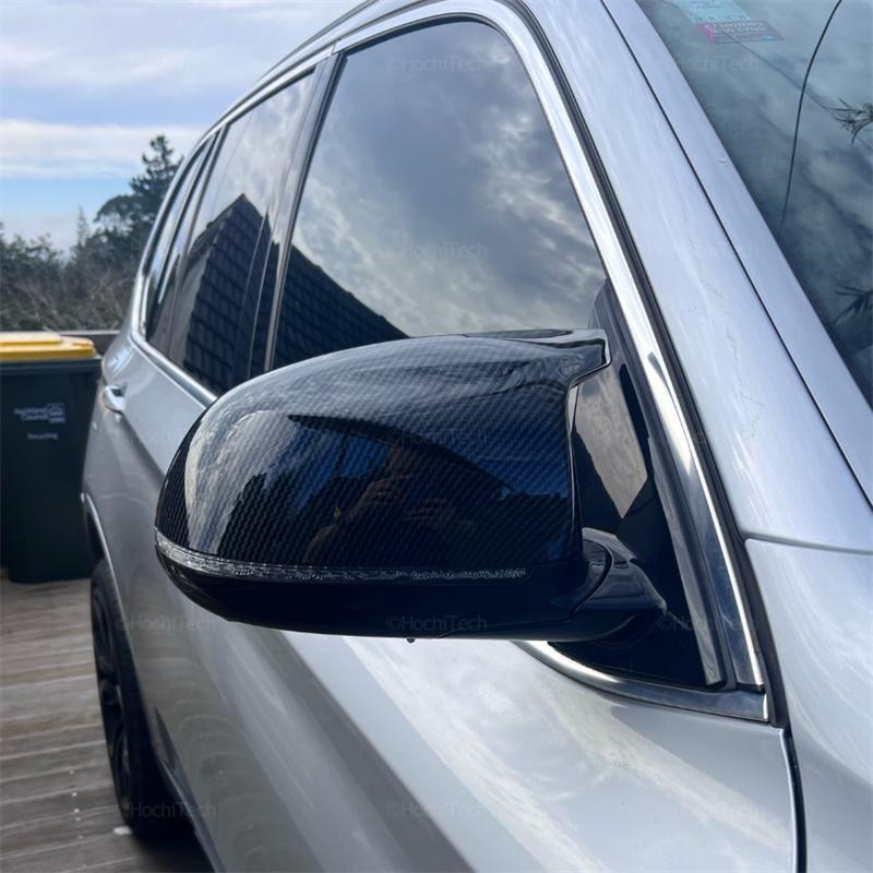 M Style Carbon Fiber Pattern Black Side Mirror Cover Caps for For BMW F25 X3 F26 X4 F15 X5 F16 X6 2014-2018