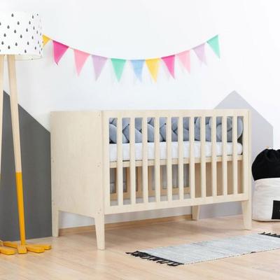 Natural Color Baby Cot with Bars 60 X 120 Cm
