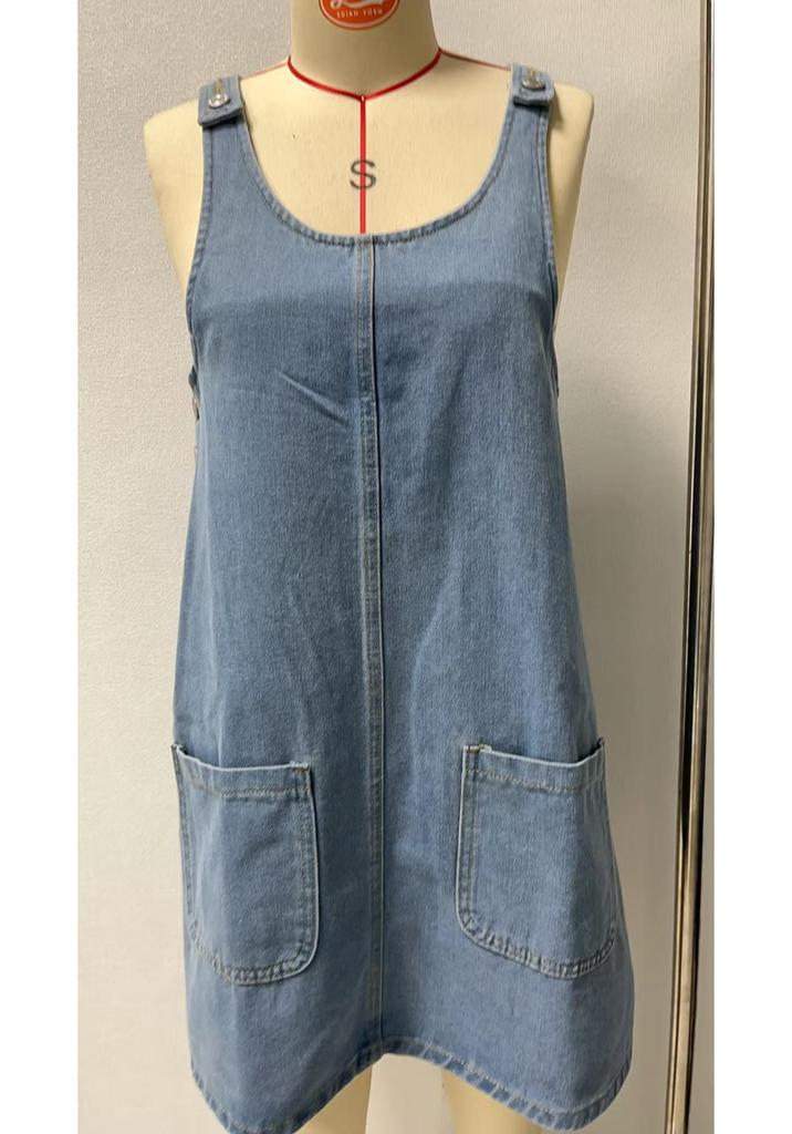 European Summer 2025 Women's Denim Skirt Dress - Sexy and Cool Design