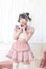 Lyrical Palette Cosplay Halloween Idol Tweed Maid Pink [Clear Stone] Women's