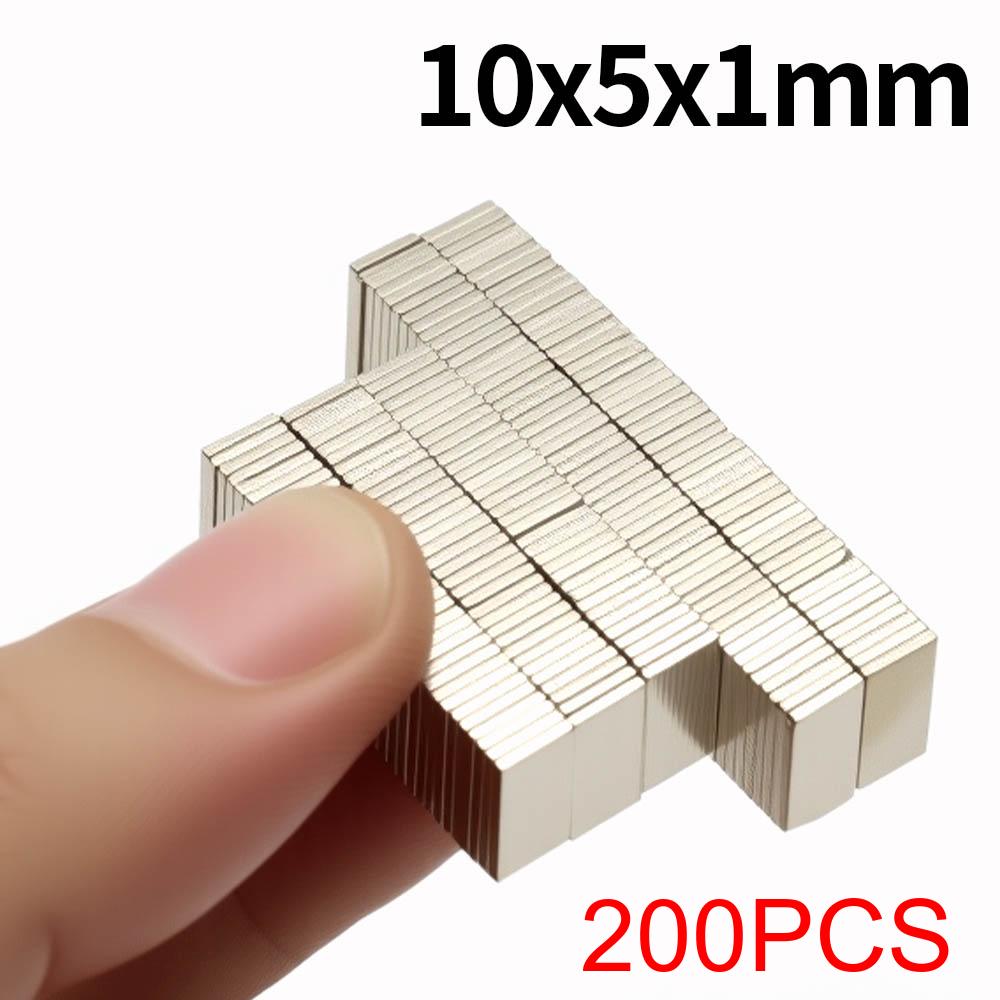 10x5x1mm Super Strong Neodymium Magnet N35 NdfeB Permanent Magnetic imanes Block Powerful Magnets Refrigerator Magnet