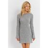 Women's Burgundy Spanish Sleeve Knitwear Mini Dress Yv273