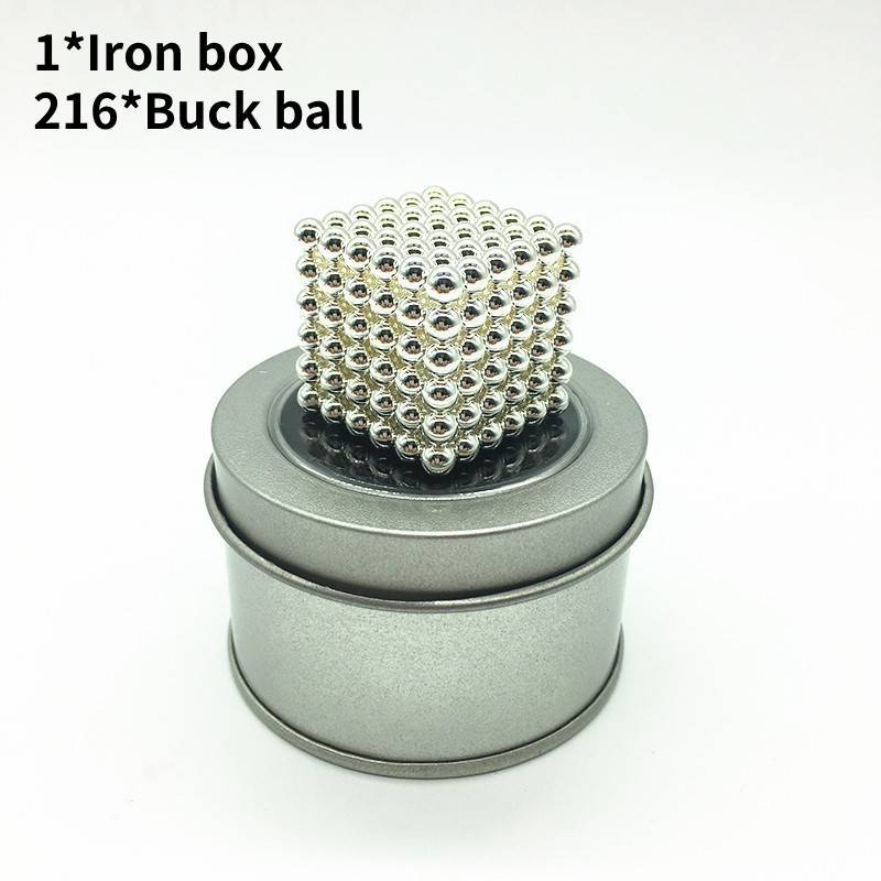 216 Boules Magnétiques Colorées 5mm Jouet Puzzle Éducatif Aimants