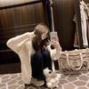 Autumn Winter Loose Casual Printing Cardigan Hoodies Women Preppy Style All-match Zipper Coat Outwear Top