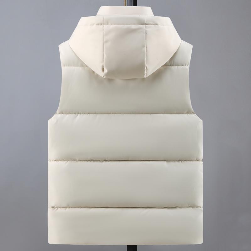 Nadměrná velikost S-8XL Zimní bezrukávová parka Pánská teplá vesta s kapucí Módní ležérní Silné svrchní oblečení Pánské bundy