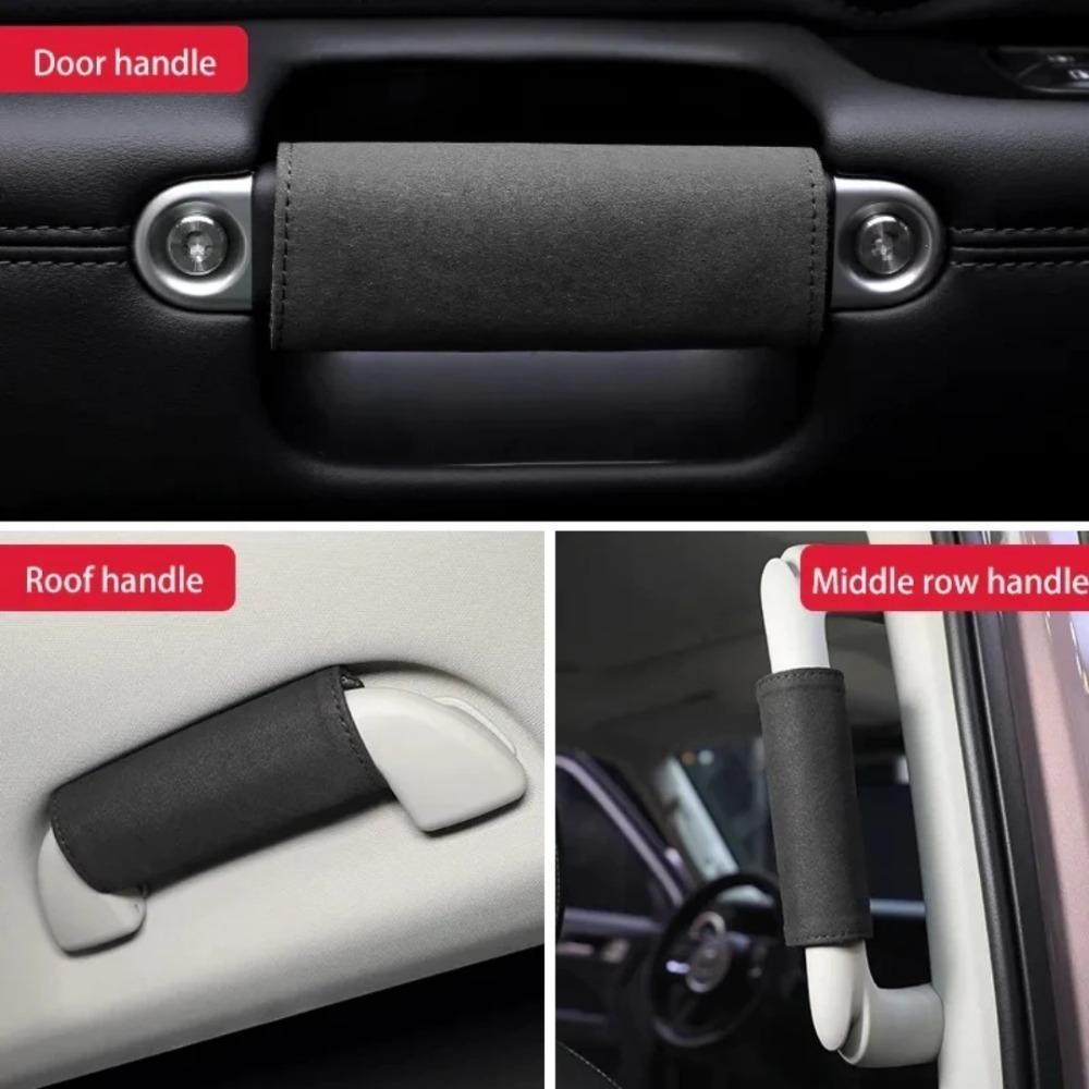 Soft Handle Bar Glove Cover Anti Slip Soft Suede Plush Pull Handle Cover Pad Sleeve Car Roof Door Handle Protector Ornaments