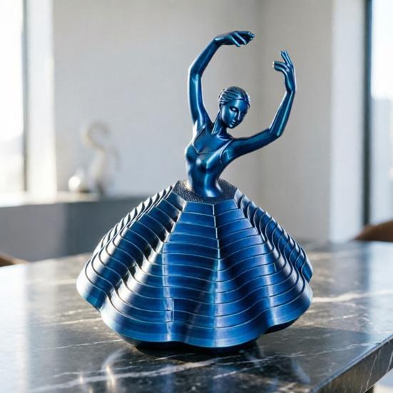 3D Printed Spinning Ballerina Fidget Toy Ballet Spinner Sensory Toy Expanded Whirling Spiral Desk Toy for Adults Teens Stress Relief