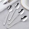 Buyit Teaspoon, Coffee Spoon, and Dessert Spoon Set of 6, 18-0 Stainless Steel, Thick Walled, 13.5cm Total Length, Silver