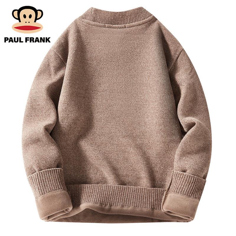 Paul Frank Men's Plush Lined Heavyweight Winter Round Neck Sweater