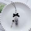 S 1 Piece Fashion Y2k Style Lovely Kitty Mobile Phone Charms Cute Cat Bow Cross Keychains Lanyard for Keys Strap