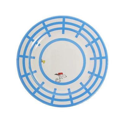 Assiette de Collaboration Snoopy Marina & Mitsuko 22,5 cm (Panier Bleu)