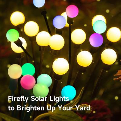 Solar Firefly Lamp Garden Decorative Light Landscape Yard Light Christmas Halloween Thanksgiving Easter Gift Halloween Gift