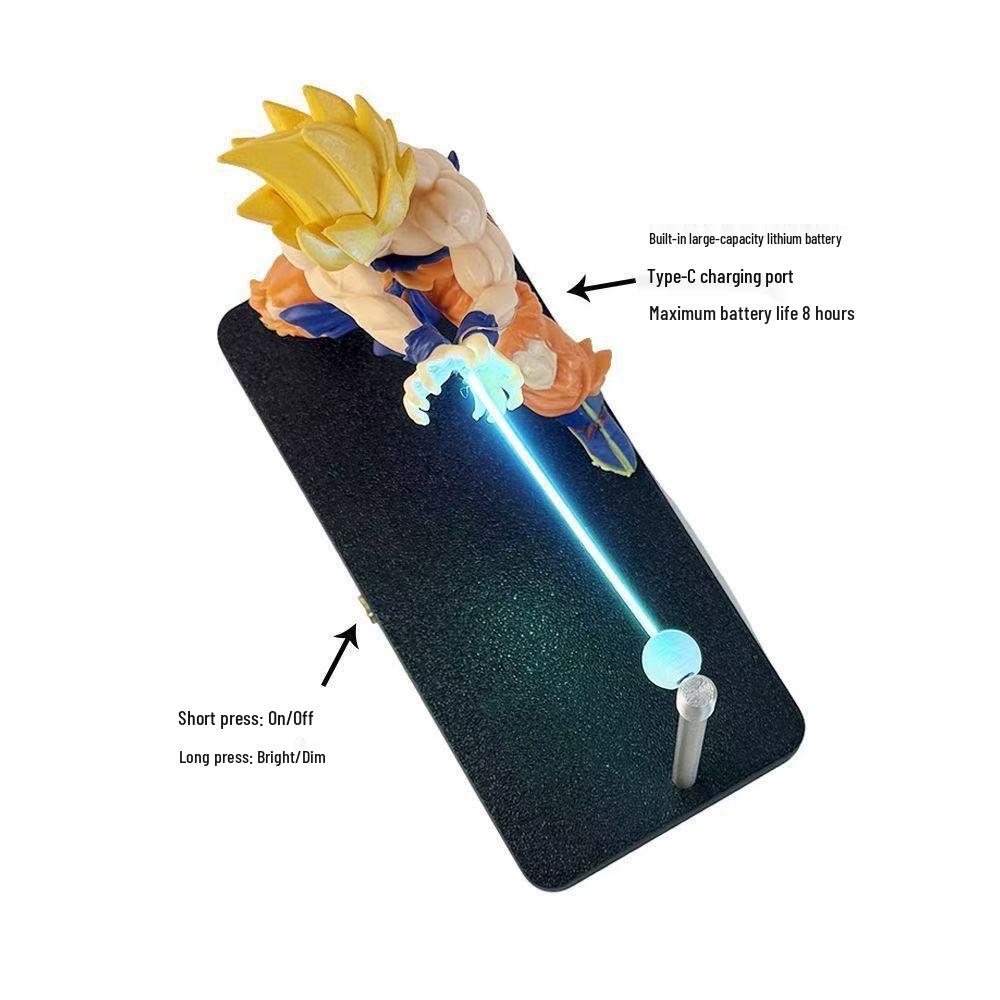 Dragon Ball Goku Kamehameha Rázová vlna Magnetické Noční Světlo Figurka