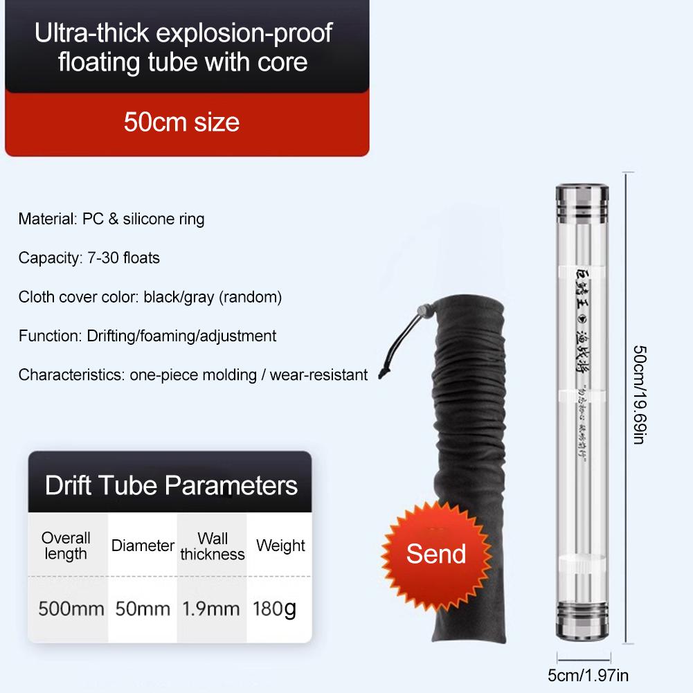 Contenedor para Flotadores de Pesca Tubo Espeso para Almacenamiento de Flotadores de Caña de Pescar Transparente Cargado Tubo para Flotador Waggler Accesorio para Aparejos de Pesca