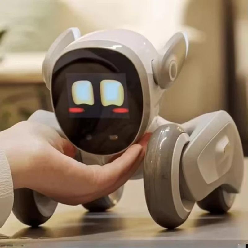 KI Elektronischer Haustierhund | Sprachaktivierter Assistent, GPT Chat, Automatische Aufladung, Intelligenter Begleiter Roboter