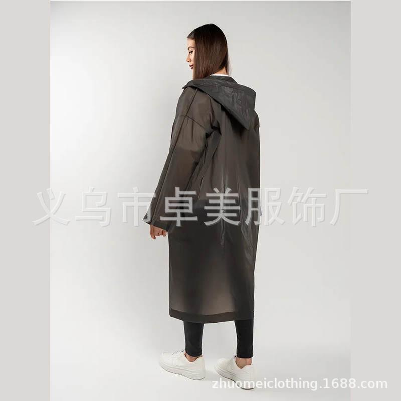 Outdoor PEVA Raincoat Adult One-piece Poncho Long Scenic Travel Portable Thickened PE Non-disposable Raincoat