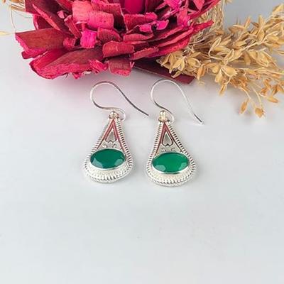 Brincos de pedras preciosas artesanais para meninas e mulheres para prosperidade fácil de usar