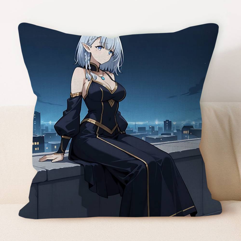 The Eminence In Shadow Cover With Short Plush Print For Living Room Sofa Decoration Cushion Cover Pillow Covers