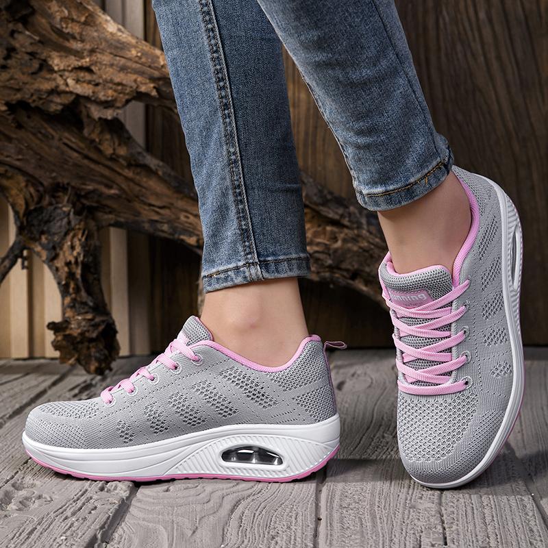 All-season Women's Chunky Sneakers, Athletic Shoes, Fashionable Casual Shoes Plus Size Thick-soled Height-increasing Women's Shoes