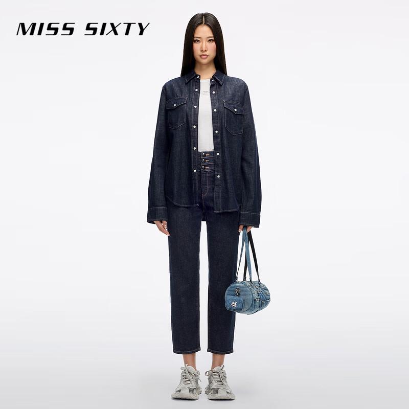 MISS SIXTY 2026 Spring Women's Dark Blue Straight-Leg Jeans