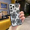 New Sketch Flower Iphone15 Magnetic Mobile Phone Case Transparent Apple 17promax Anti-drop High Value