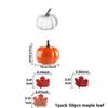 1/2Pcs Christmas Artificial Foam Pumpkin Decoration Autumn Pumpkin Maple Leaf DIY Craft Home Room Halloween Thanksgiving Decor