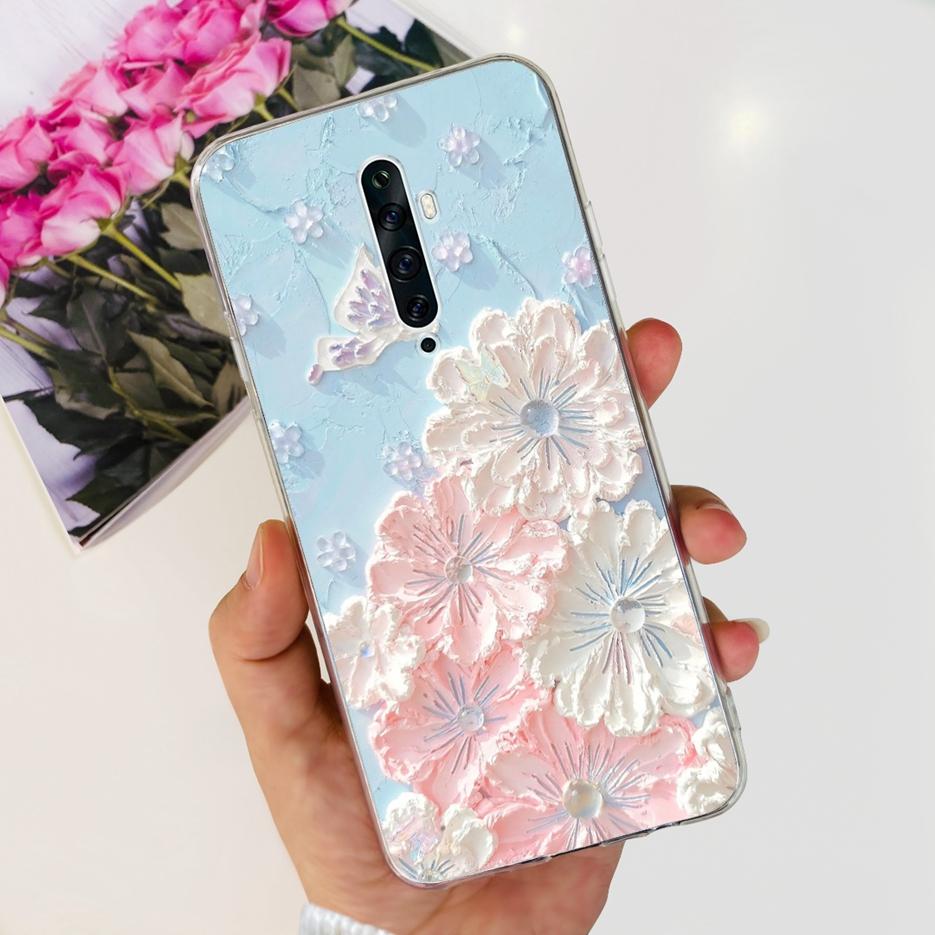 For Oppo Reno 2 2F 2Z Case Luxury Painted Cover Clear Silicone Phone Case For Oppo Reno2 F Reno 2Z Reno2 Reno2F Reno2Z Soft Bags