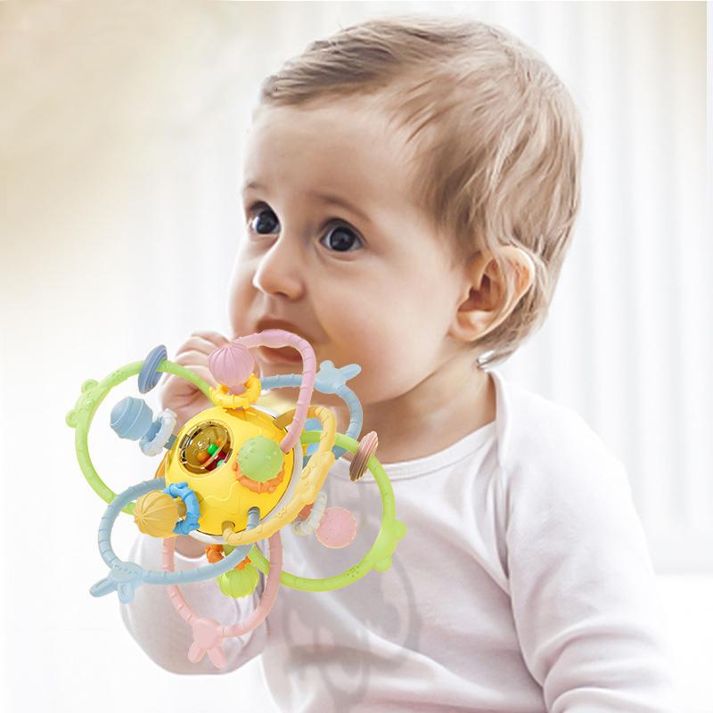 צעצועי מונטסורי לתינוקות 6-12 חודשים פעוטות פיתוח צעצוע חושי רעשן כדור תפיסה פטיש חול תוף מרים פעמון צעצועים חינוכיים