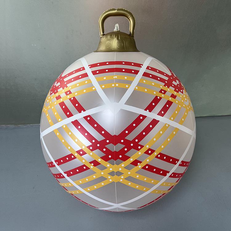 Luminous PVC Inflatable Christmas Ball for Indoor and Outdoor Decorations