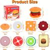 Fascinating Wooden Burger Toy - Play Set with Order Card Sorting Game, Suitable for Children Over 3 Years Old, As Halloween, Christmas Gifts