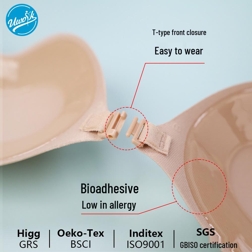 Ultratenká podprsenka push-up bez ramínek s neviditelnými krytkami bradavek - Dámské vložky proti prosvítání, Sexy nálepky na bradavky ve tvaru manga