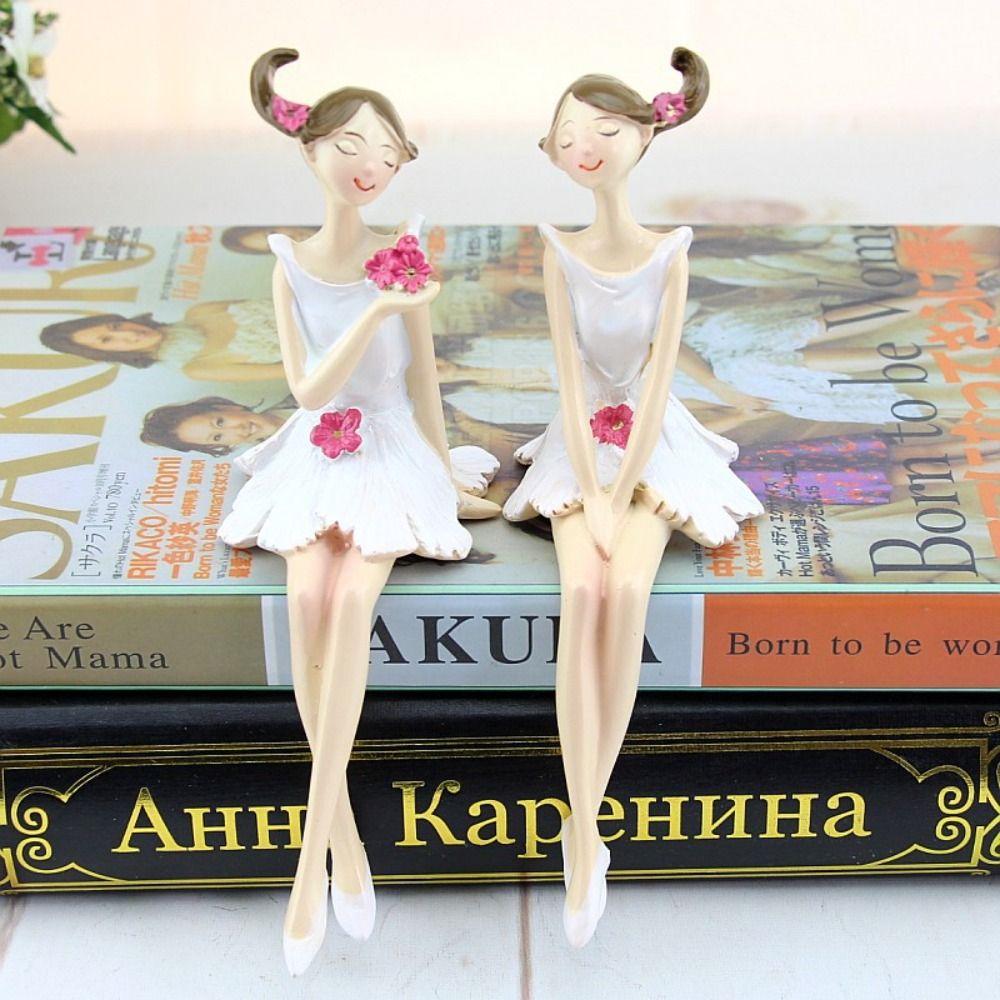 2pcs/set Angel Girl Sisters Flower Girl Ornament Resin Craft Angel Girl Figurines Garden   Friend