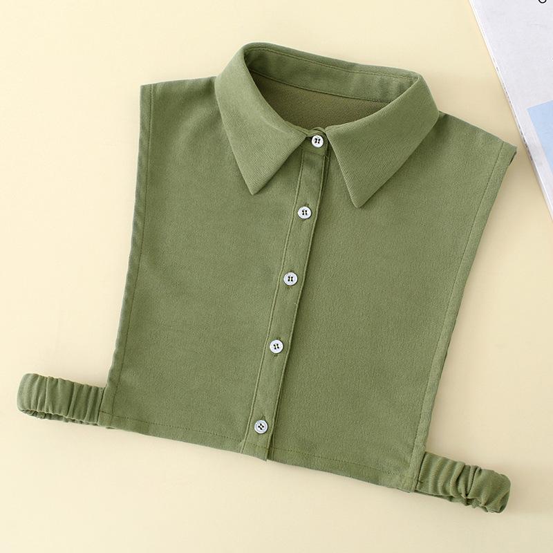 Women Cotton Printed Detachable Lapel Fake Collar Shirt White Ruffles False Collar Woman Removable False Blouse Nep Kraagie