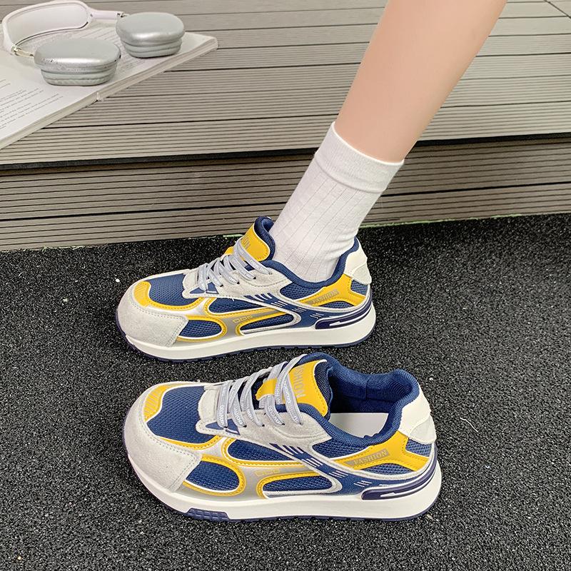 Platform dad shoes women's 2025 autumn new versatile height increase casual sports shoes small muffin little white shoes